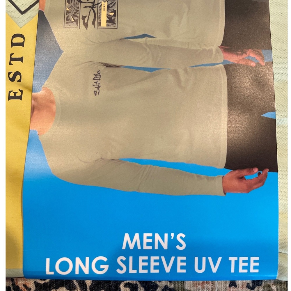 Salt Life Long Sleeve UV Tee Men's Medium Green NEW SLX UVAPOR UPF 50 Fishing - Picture 7 of 7